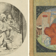 Left: Peasant Woman Baking Pancakes, 1634-1676. Theodore Matham. Right: The Pancake Maker, after print by Theodor Matham, about 1640 – 1680. Mughal artist unknown.